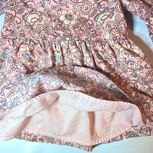 5/$10 | Baby Gap | Pink Cotton Floral Long Bell Sleeved Dress | Sz 12-18M - Picture 4 of 7